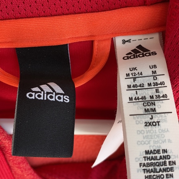 Adidas red fleece hoodie - Picture 3 of 3